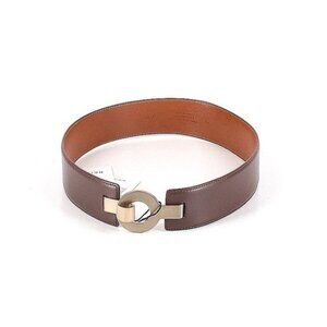 NWT Reiss Women’s Cece Metal Clasp Wide Leather Waist Belt Size L